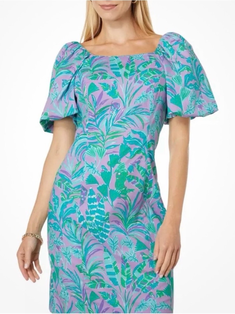 Lilly Pulitzer Lettie Puff-Sleeve Stretch Dress